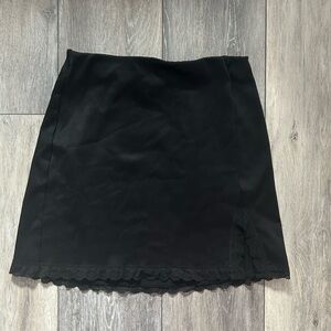 H&M Black Mini Skirt with Lace Detail